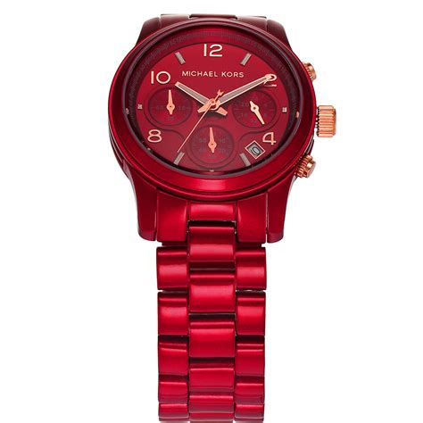 red watch michael kors|mk7436.